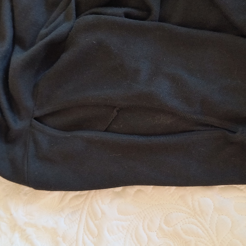 Boston Proper Black Spilt sleeve open front Shrug sz M - Picture 6 of 12